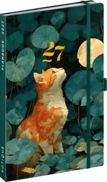 NOTIQUE Planbook Kočka 2027 / Diář se zápisníkem / 13 × 21 cm