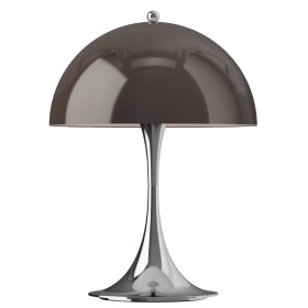 Louis Poulsen Přenosná lampa Panthella 250 V3 Opal Brown / Chrome, hnědá barva, kov