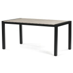 Zahradní stůl 160x90cm, hliník, polywood, černá, AZT-S1514 BK