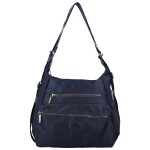 Trendy dámský textilní kabelko-batoh Coveri Venesta, modrý