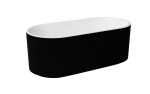 HOPA - Volně stojící vana GIULIANA černá/bílá, sifon se štěrbinovým přepadem - Barva - Černá / bílá, Barva sifonu - Chrom, Rozměr vany - 150 × 75 cm VANGIU150BWN