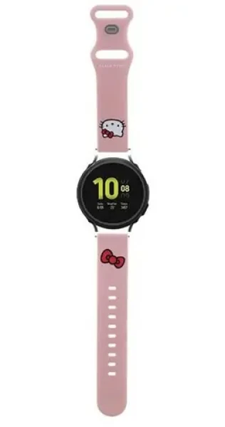 Hello Kitty Silikonový řemínek Kitty Head 22mm růžový / Řemínek / Univerzální / Silikon (HKUWMSCHBLP)