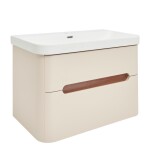 Koupelnová skříňka s umyvadlem SAT Fusion 77,5x53x45 cm pískově béžová mat SATFUSION280BEMW SATFUSION280BEMW