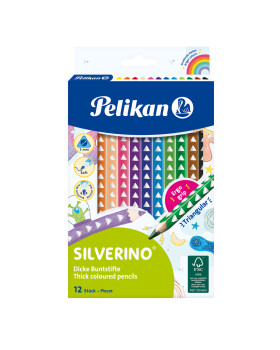 Pastelky Silverino silné 12ks - Pelikan