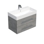 Koupelnová skříňka s umyvadlem SAT Cube Way 80x53x46 cm beton mat CUBE46802BESAT CUBE46802BESAT