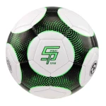 SPORTTEAM Fotbalový míč S2 černo-zelený / Vel. 5 / PVC třívrstvý / Strojově šitý