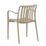 Židle jídelní, stohovatelná, cappucino plast