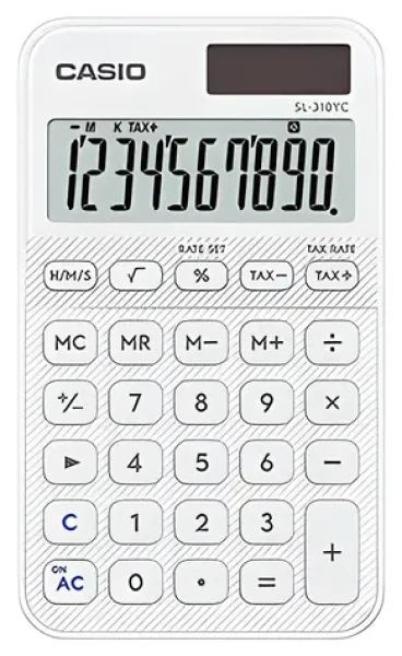 CASIO SL 310 YC WE bílá / Kalkulačka / desetimístná / duální napájení (SL 310 YC WE)