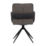 Jídelní židle otočná 180°, šedá, látka, DCH-F1146 GREY2