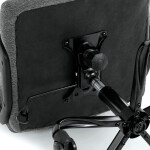 Kancelářské křeslo, šedá látka, kovový kříž