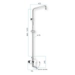 Mereo Nástěnná baterie Eve 150mm s otoč. ramínkem a tyčí pro ruční a talířovou sprchu, bez příslušenství CBE60101SE