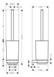 HANSGROHE - AddStoris S WC štětka nástěnná s držákem, chrom 41782000