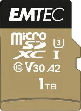 EMTEC microSD 1TB / UHS-I U3 V30 A2 / čtení: 100MBs / zápis: 100MBs (ECMSDM1TXC)