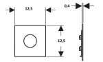 GEBERIT - Elektronické ovládání splachování pisoárů typ 40, bateriové napájení, Bluetooth, sklo/bílá 116.034.SI.1
