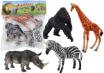 Mamido Sada afrických zvířecích figurek 4 kusy žirafa gorila