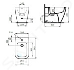 IDEAL STANDARD - i.Life B Stojící bidet, otvor pro baterii, SmartGuard, bílá T4617HY