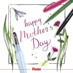 Popisovač Pentel Touch Brush - červený