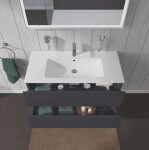 DURAVIT - L-Cube Umyvadlová skříňka 55x102x48 cm, 2 zásuvky, grafit mat LC624204949