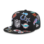 Pánská kšiltovka NFL Logo NFL NEW ERA 5950 All over černá Velikost: 7_1/8