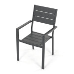 Zahradní sestava 156x78x74cm, polywood, šedá, AZS-B1656 GREY