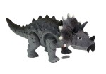 Mamido Dinosaurus Triceratops na baterie šedý