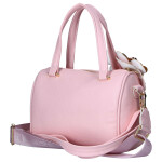 Elegantní dámská koženková kabelka do ruky LB Sia, růžová