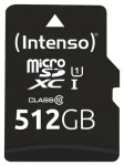 Intenso Premium microSDXC 512GB / Paměťová karta / UHS-I U1 / Class 10 / čtení: 90 MB/s / vč. SD adaptéru (3423493)