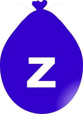 Balónek písmeno Z modré balonky.cz Balónek písmeno Z modré balonky.cz