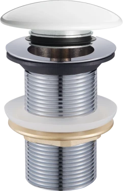 JB Sanitary Umyvadlová výpusť 5/4" bez přepadu, velká bílá zátka VK15