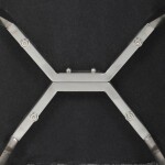 Židle jídelní, šedá látka, kovové nohy, broušená nerez.