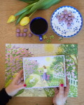 ViSSEVASSE Puzzle Spring – 300 dílků, fialová barva, papír