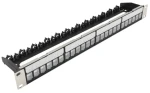 XtendLan 19" černá / Patch panel / 24 portů / stíněný / 4x vyjímatelný modul / 1U (PP19-24N-N)