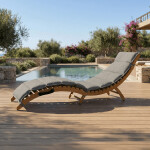 Zahradní lehátko 54x192x68cm, hliník, přírodní, AZL-L1301 NAT