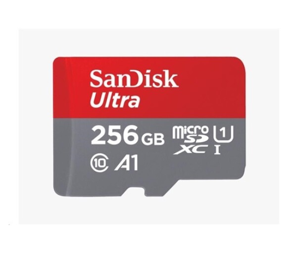 SanDisk MicroSDXC karta 256GB Ultra (150 MB/s, A1 Class 10 UHS-I) + adaptér EDF_493432