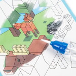 Kidea Kidea, MWKWJKA, malování vodou/vodní omalovánky pro děti, pixely