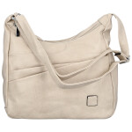 Stylová dámská koženková crossbody kabelka Gianni, krémová