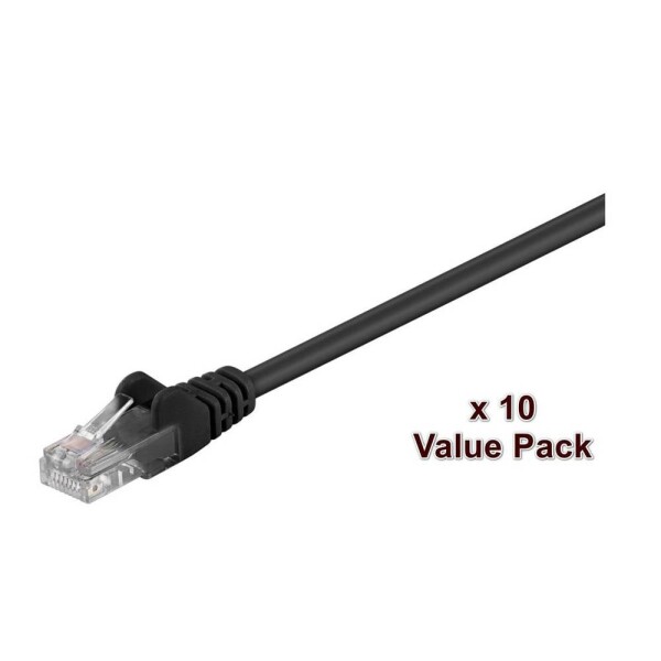 MicroConnect V-UTP503SVP RJ45 síťové kabely, propojovací kabely 3 m černá 10 ks