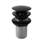 RAV Slezák - Výpusť umyvadlová 5/4'' bez přepadu - neuzavíratelná zátka, Černá - matná MD0799CMAT MD0799CMAT
