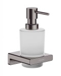 HANSGROHE - AddStoris Dávkovač mýdla s držákem, matné sklo/kartáčovaný černý chrom 41745340