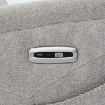 Polohovací křeslo, elektrické zabudované ovládání, béžová, látka, TV-929 CRM2