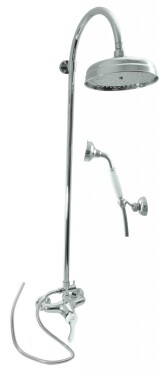 SLEZAK-RAV - Vodovodní baterie sprchová LABE s hlavovou a ruční sprchou, Barva: chrom, Rozměr: 150 mm L081.5/3