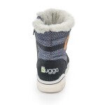 Dětské zimní boty s kožíškem ICEFOX, stahování, boční zip, BUGGA, B00171-10, černá - 30