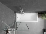 MEXEN/S - Next vanová zástěna FIX 70x150, černý dekor, bílá 895-070-000-00-77-20