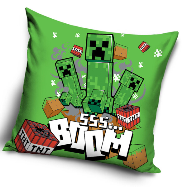 Dětský povlak na polštářek Minecraft Creeper Boom