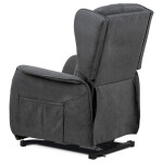 Polohovací křeslo, elektrické kabelové ovládání, šedá, látka, TV-1190 GREY2