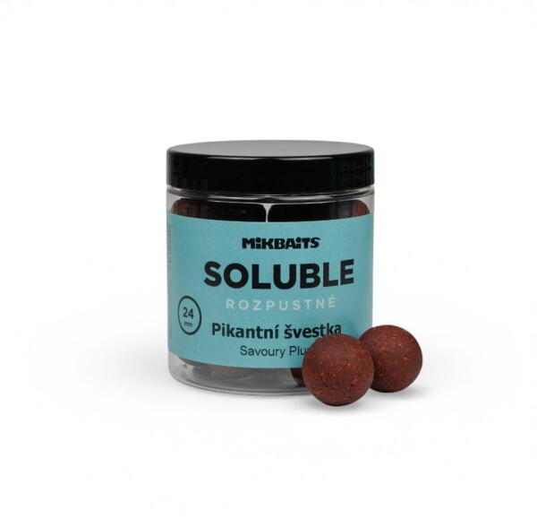 Mikbaits Rozpustné boilies Soluble Pikantní švestka 250ml - 24mm,Mikbaits Rozpustné boilies Soluble Pikantní švestka 250ml - 24mm