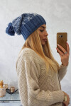 Milano fleecová čepice K203 denim melange+jeans UNI