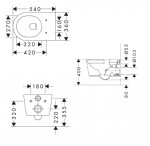 HANSGROHE - EluPura S Original Závěsné WC, Rimless, bílá 60142450