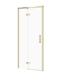 CERSANIT - Sprchové dveře LARGA s panty, zlatá mat, 80x195, levé, čiré sklo S164-065