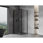 MEXEN/S - Mist-B sprchový kout dveře křídlové pravá 70 x 70, černá okraj, černá 8A2T-070-070-70-70-P